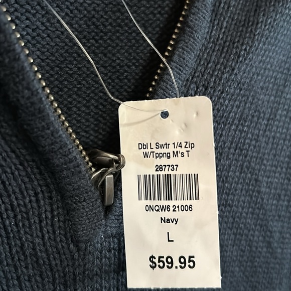 L.L. Bean men’s 100% cotton 1/4 zip sweater. Size L-tall. - Picture 5 of 5